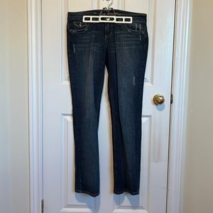 Guess distressed straight leg jeans